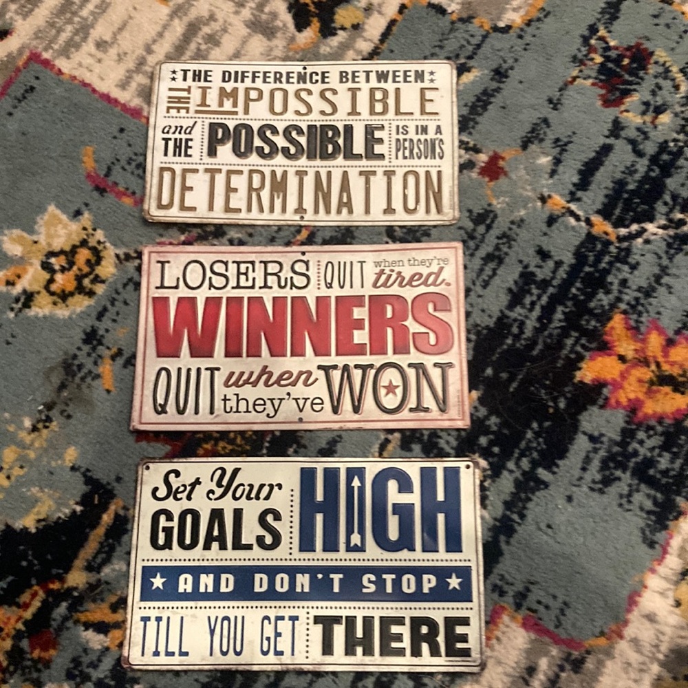 Motivational quotes wall decor